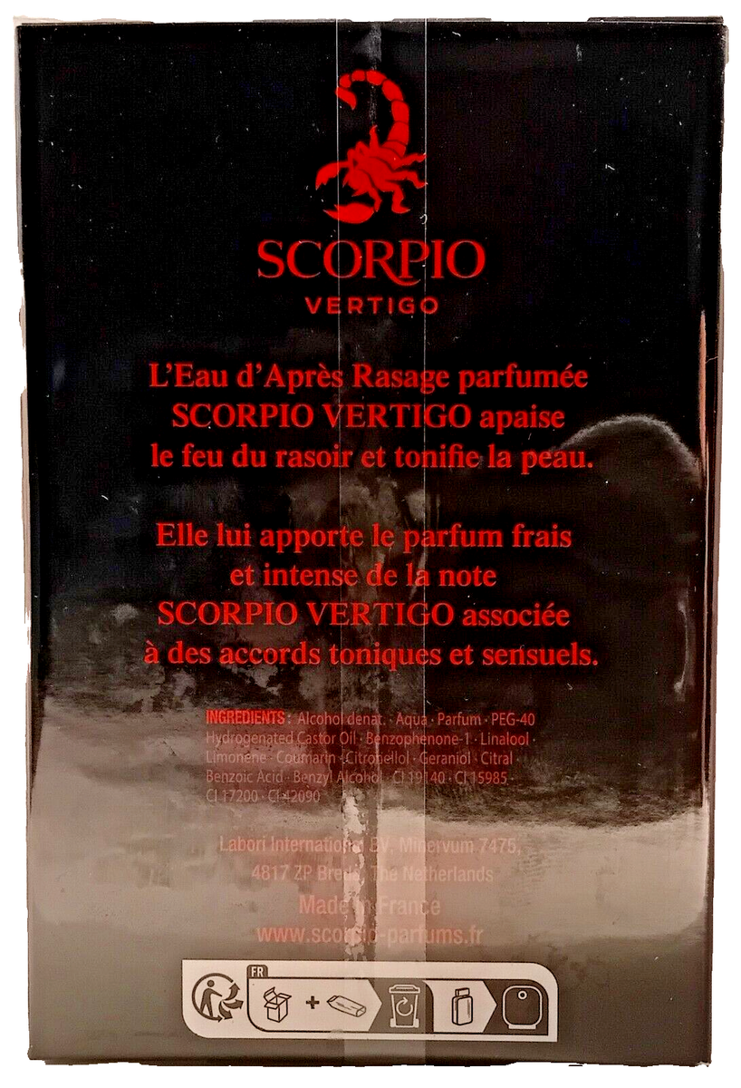 SCORPIO VERTIGO Men's AFTER SHAVE oz NEW IN SEALED BOX