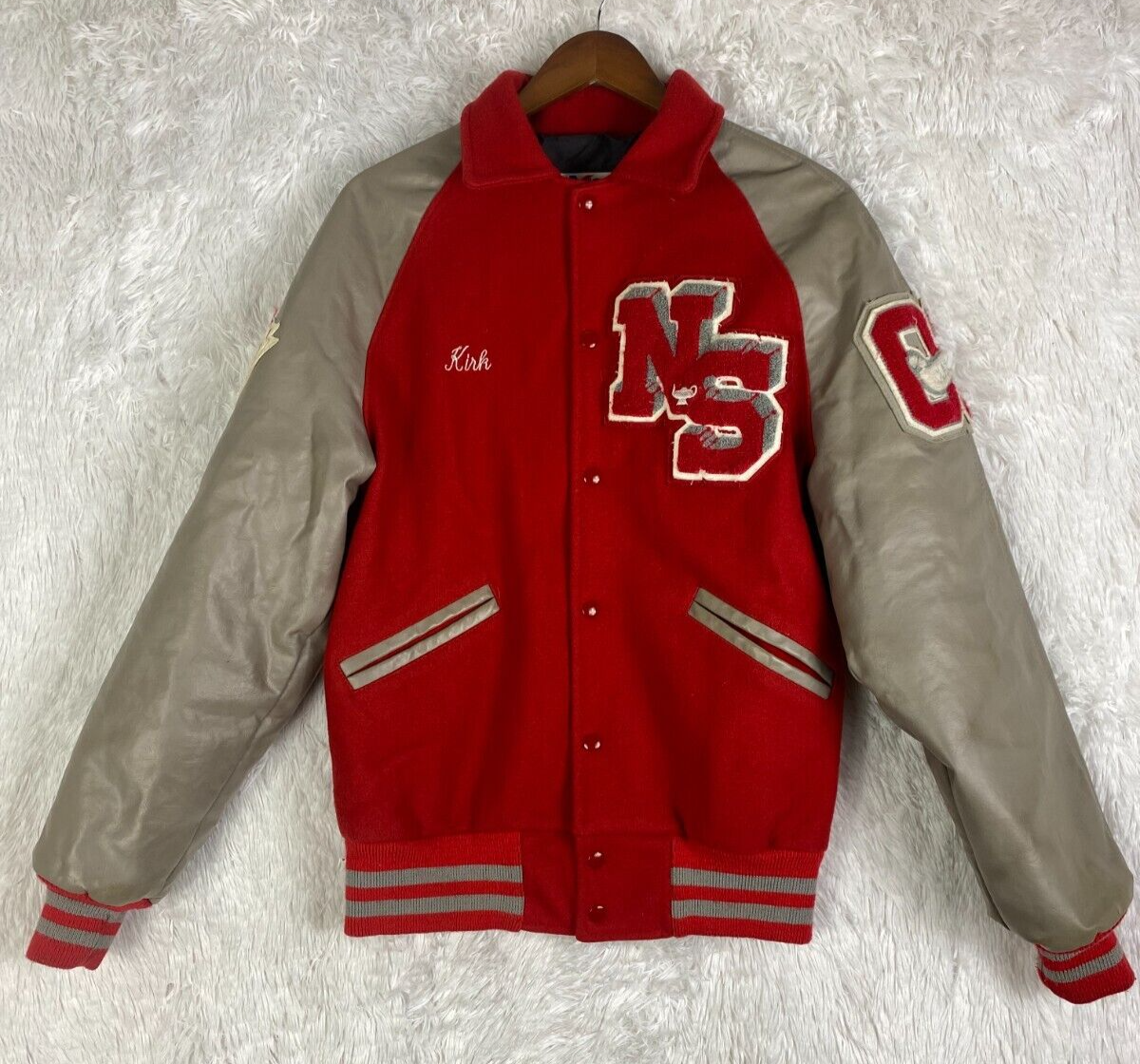 Mecca Sportswear Vintage 80s 90s Varsity Letterman Jacket Wool 