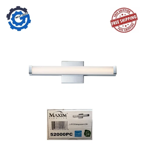 52000PC New Maxim Vanity 24-in 1-Light Satin Nickel LED Vanity Light Energy Star - Picture 1 of 5
