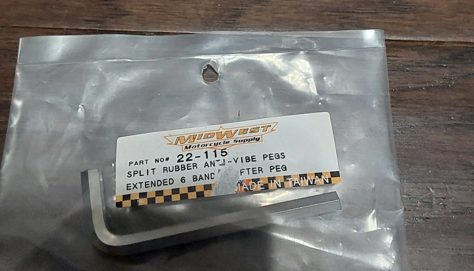 Midwest Motorcycle Supply 22-115 разделенные резиновые антивибрационные колышки удлиненные 6-полосные колышки - Изображение 2 из 4