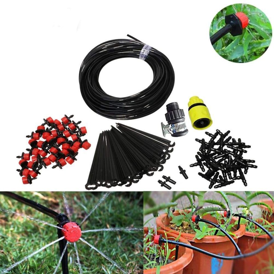 100pc 4 7mm Hose Barbed Tee Joint Drip Irrigation Kits For Greenhouses