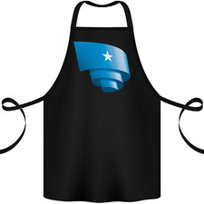 Curled Somalia Flag Somalian Day Football Cotton Apron 100% Organic