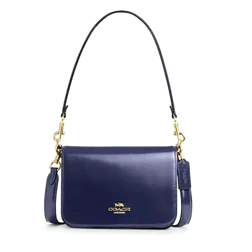 ?Borsa a tracolla Coach Quinn novità Spazzolato pelle navy CY657 NUOVA CON ETICHETTE?NUOVA?NUOVA CON SCATOLA