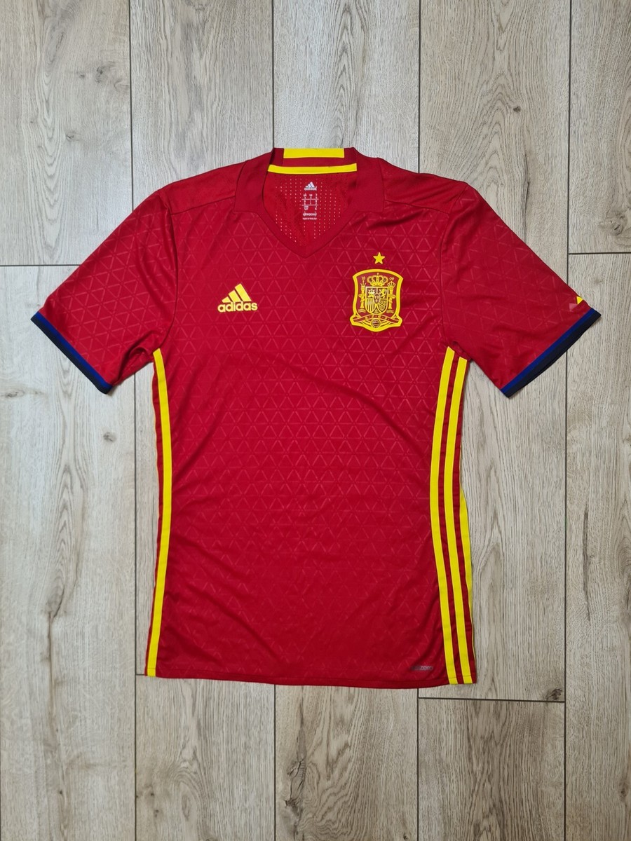 SPAIN 2015 2016 NATIONAL TEAM HOME FOOTBALL SHIRT SOCCER JERSEY S