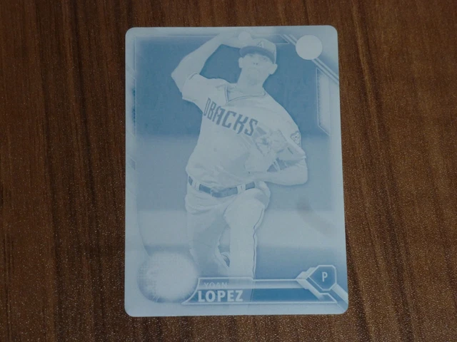 YOAN LOPEZ 1/1 BASEBALL CARD PRINTING PLATE 2016 BOWMAN ARIZONA DIAMONDBACKS