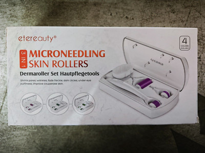 3in1 Microneedling Skin Rollers Reinigungsrolle Walze Hautpflege Etereauty Blau