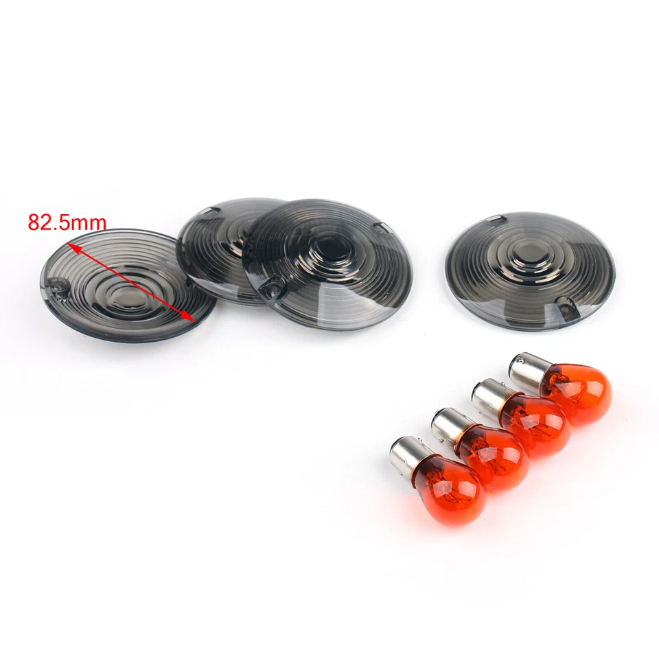 4x Smoke Turn Signal Lens Bulbs For Road King Touring Glide 1986-2007 07 Foto 2 de 4