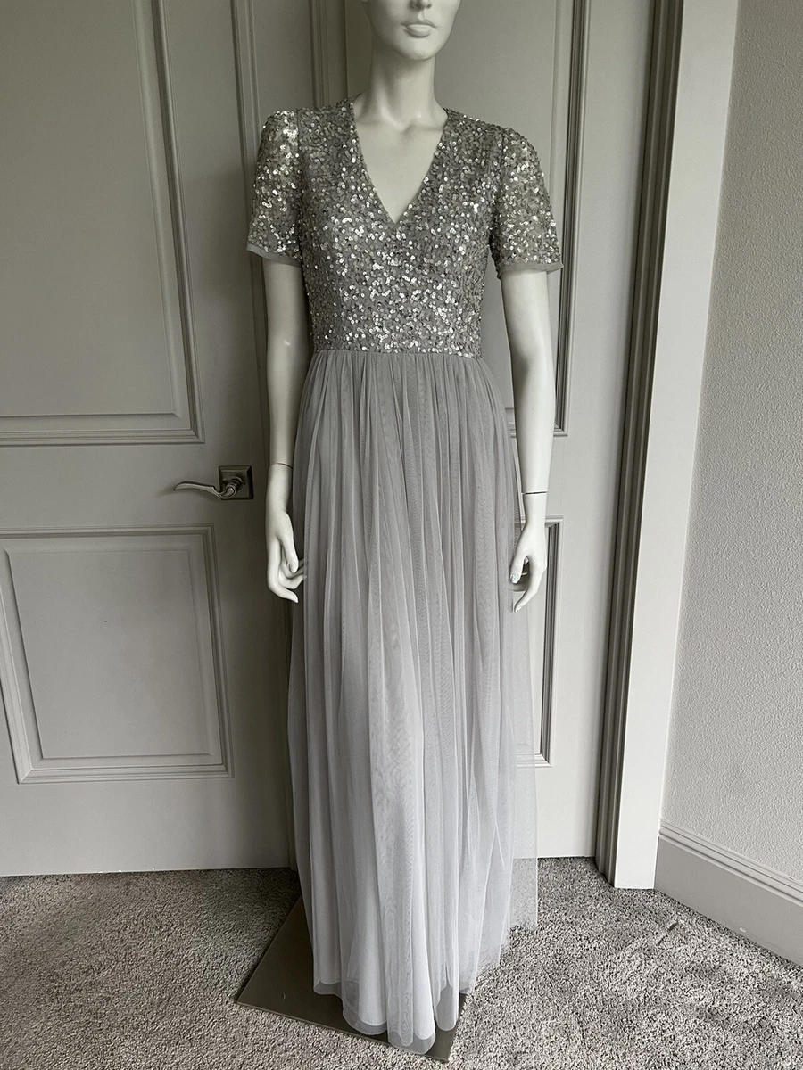 Maya short sleeve sequin maxi dress 2025