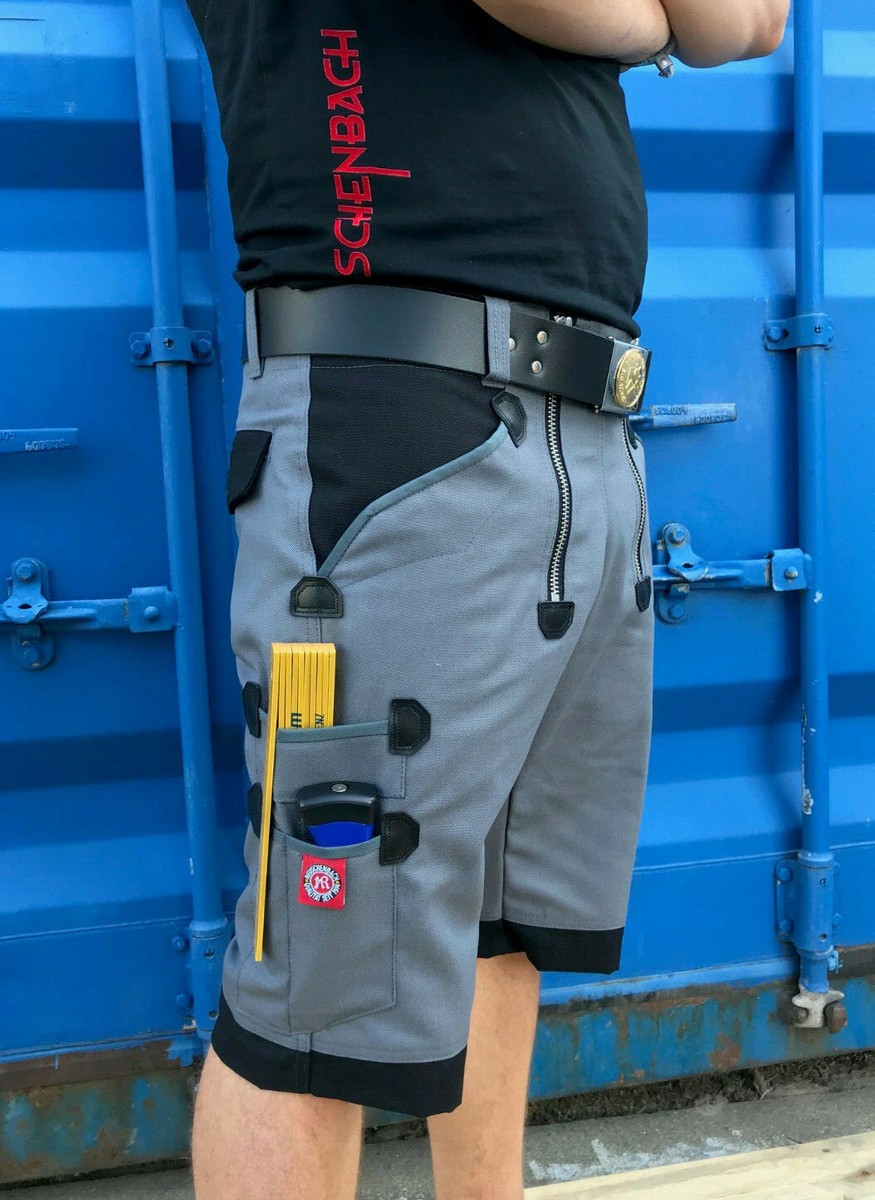 Bermuda Arbeitshose Mit Cordura Reuschenbach Zunfthose Herren Kurz - Canvas Arbeitshose, Robust, Mit Cordura-Taschen Cordura Taschen YKK Reißverschluss