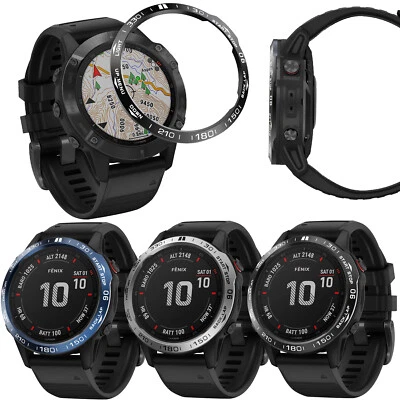 For Garmin Fenix 6x 6x Pro Sapphire Aluminum Bezel Ring Anti Scratch Cover Slim