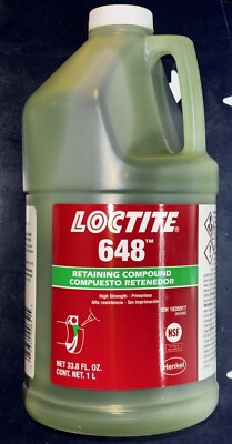 Loctite 648 Retaining Compound 1 Liter (33.8oz) 1835917    USA  ONE BOTTLE