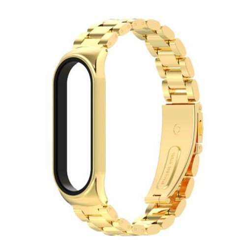 Three Bead Wristband Metal Watch Strap Band Replacement For Amazfit Band 5 Watch - Picture 9 of 11