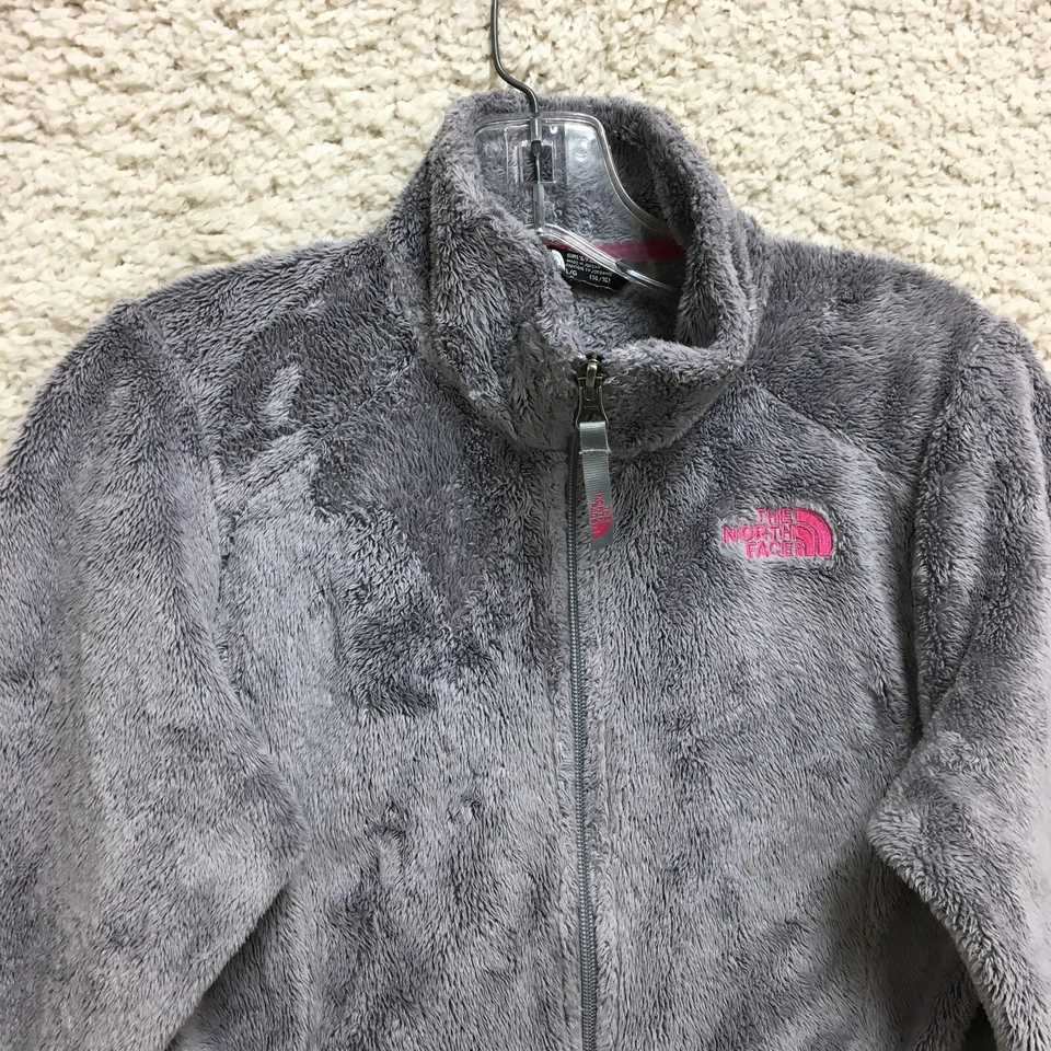 The North Face Sweater Large Youth Gray Osolita Fleece Full Zip Mock Neck Girls - Image 2 of 4