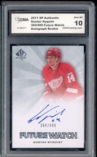 2011 Gustav Nyquist SP Authentic Autograph Rookie  Gem Mint 10 #221