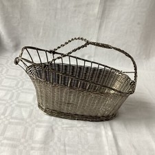 Vintage Französischer Weinkorb, aus Frankreich, Versilbert .