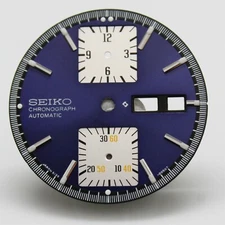 SEIKO Blue Dial for  6138 6138-0030 6138-0031 Kakume Chronograph Watch  
