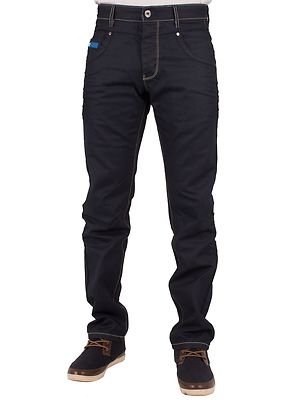 ETO Mens Branded Jeans EM456 Dark Blue Coated Casual Work Denim Pant Regular Fit