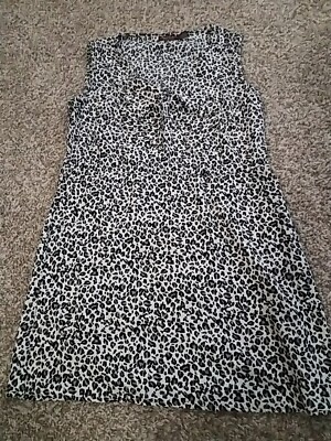 Speed Central New York Women s XL Lightweight Animal Print Cap Sleeve Dress.  C4