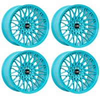 18x8.5/18x9.5 F1r F23 5x100/5x114.3 38/35 Teal Wheels Set(4) on sale 18x8.5/18x9.5 F1r F23 5x100/5x114.3 38/35 Teal Wheels Set(4) on sale