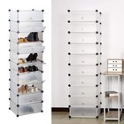 10 Cube DIY Shoe Storage Cabinet Plastic Cupboard Rack Hallway Corner Organizer
