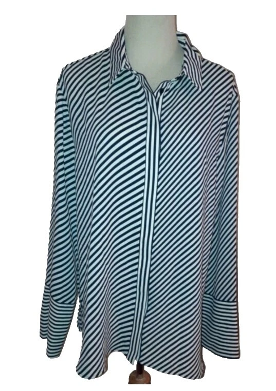 Business Striped Tops for Women