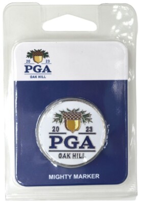 2023 PGA Championship (Oak Hill) FLAT Large TWO SIDED Mighty Marker BALL MARKER