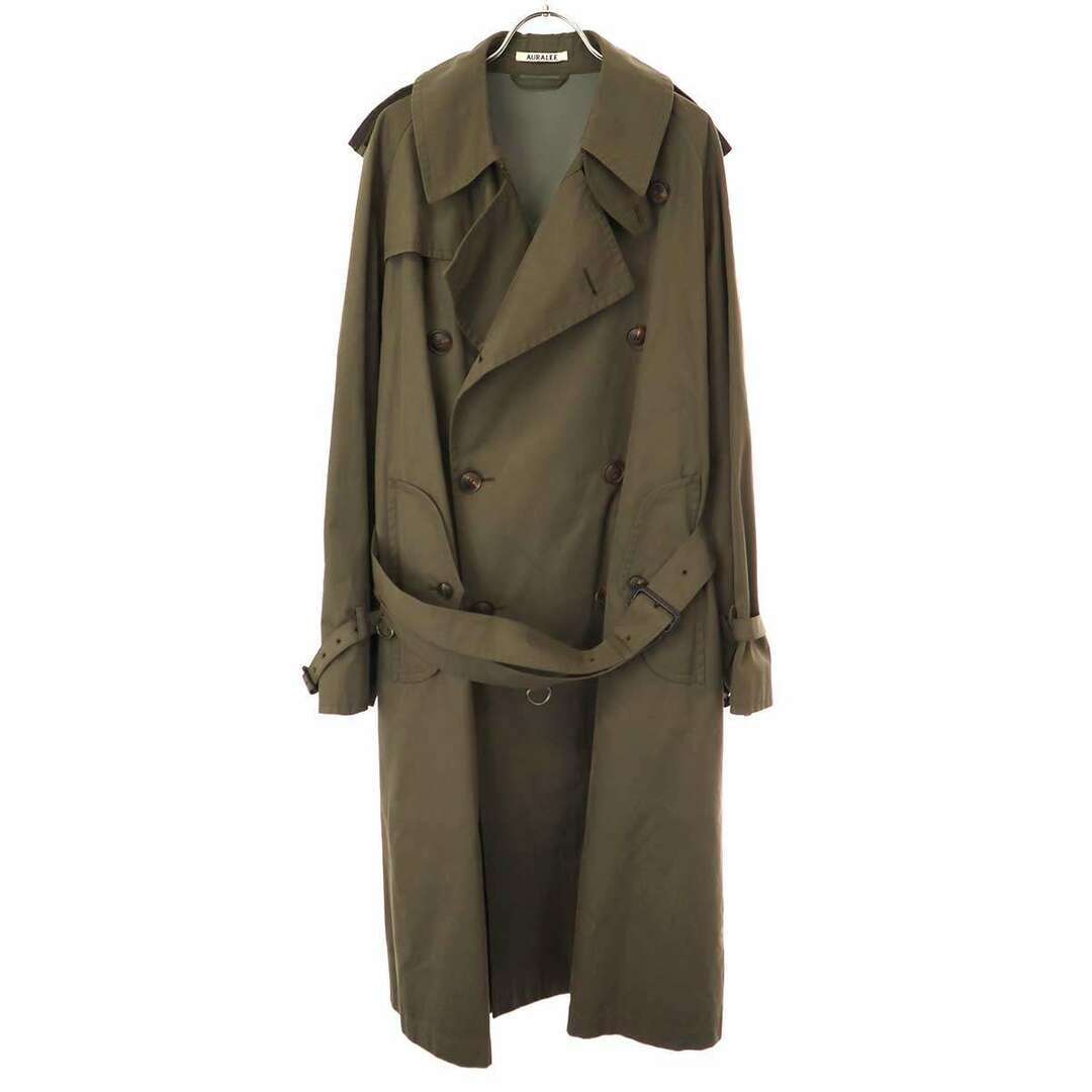 AURALEE 19AW FINX CHAMBRAY BIG TRENCH COAT A9AC01CG KHAKI 3 AURALEE 19AW FINX CHAMBRAY BIG TRENCH COAT A9AC01CG KHAKI 3
