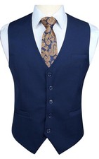 Enlision Men's Suit Vest Business Formal Dress Waistcoat Solid Color Vest for Su