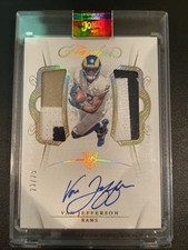 2020 Panini Flawless - Rookie Dual Patch Autographs Van Jefferson (AU, MEM, RC)