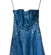 Hugo Buscati Collection Black Beaded Tulle Formal Evening Gown Vintage 6