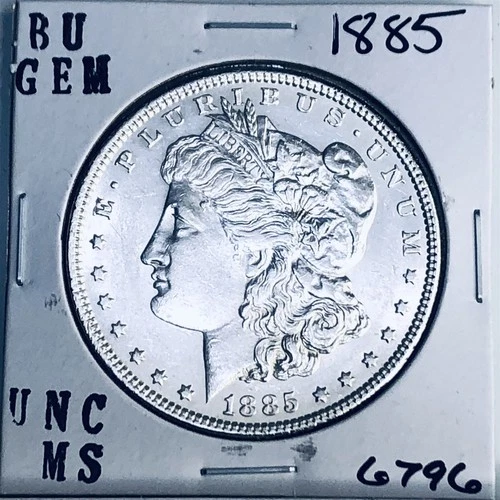 1885 BU GEM MORGAN SILVER DOLLAR UNC MS+++ U.S. MINT RARE COIN 6796