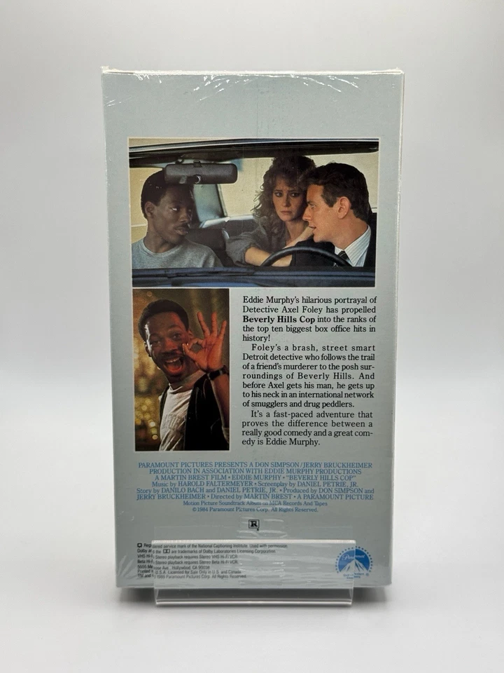 Beverly Hills Cop (VHS, 1989) Early Print Factory Sealed Watermarks - Image 3 of 4