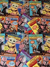 Star Wars Lucas Film Mandolorian Yoda Poster Camelot Fabrics 3 1/4 YD Fabric