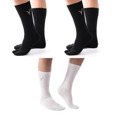 3 Pairs - Split-Toe Socks Flip-Flop V-Toe Thicker Durable Sports Or Casual Tabi