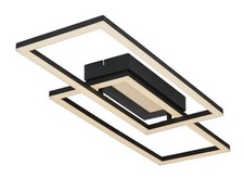 Wall Light Black Ovaloid LED Matt Searchlight 55624BK