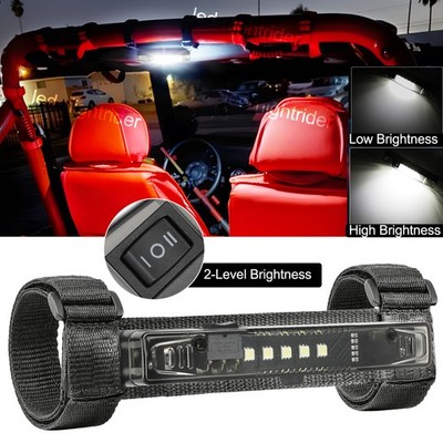 For 2017+ Can-Am Maverick X3 UTV Interior LED Dome Lights White Roll Bar Mounts