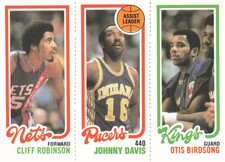1980-81 Topps #114 / 125 / 161 Cliff Robinson / Johnny Davis / Otis Birdsong
