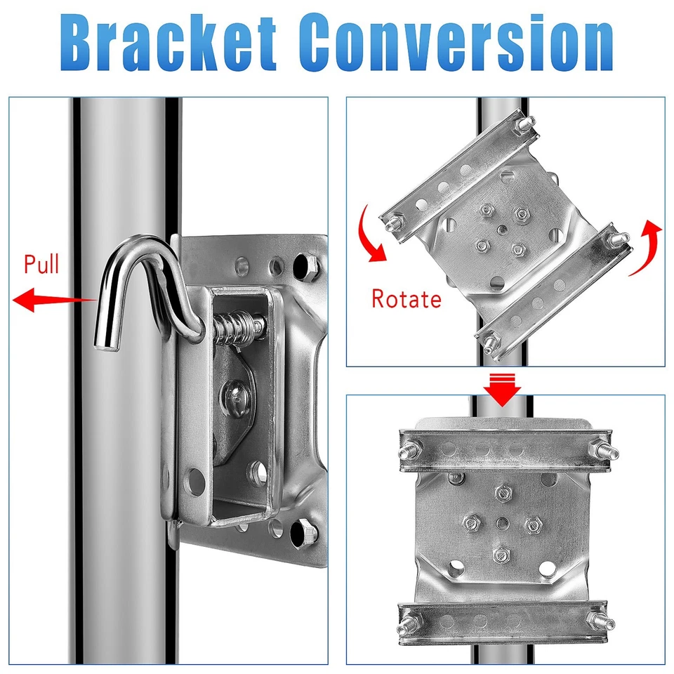 1500 lbs Anhänger-Stützfuß mit Doppelrädern, Höhenverstellbar, Verzinkter Stahl - Bild 3 von 4