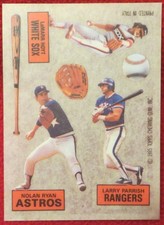 1985 Topps Rub Downs LaMarr Hoyt Larry Parrish Nolan Ryan