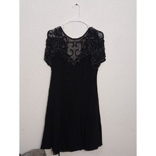 Niteline Black Beaded Midi Dress