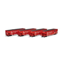 Athearn HO 40' Offset Coal Hopper w/Load CB&Q #2 4 ATH33082 HO Rolling Stock