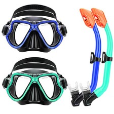 CTSAYTL Snorkeling Gear for Kids Ages 3-14, 4 in 1 Mask Fins Snorkel Set with Pa