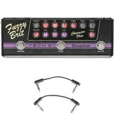 Tech 21 SansAmp Character Plus with EBS Patch Cables - Fuzzy Brit