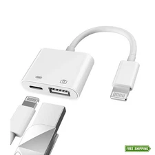 for Apple Certified Lightning Male to USB Female Adapter OTG and Charger...