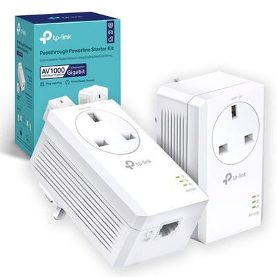 TP-Link TL-PA7017PKIT Gigabit AV1000 Mbps + 2 Ports/Kit, weiß 
