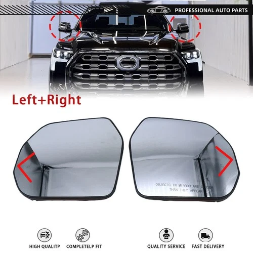 Pair LH +RH Mirror Glass Fits For Toyota Tundra 2022-2024 Heated with Blind Spot