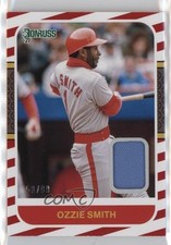 2021 Panini Donruss Retro 1987 Materials Red 58/99 Ozzie Smith #87M-OZ HOF 04br