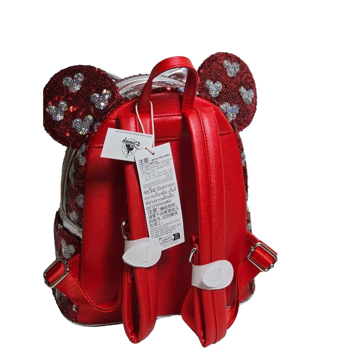 Loungefly Disney Parks Red Sequin Minnie Mouse Mini Backpack 