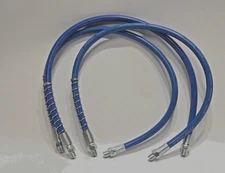 NPT GREASE GUN FLEX HOSE BLUE 3PCS TRAILER FLEX EXTENSION 24 Inch 1/8"