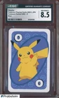 2021 Pokemon Playing Cards Japanese UNO 0 Blue Pikachu CGC 8.5 NM-MT+